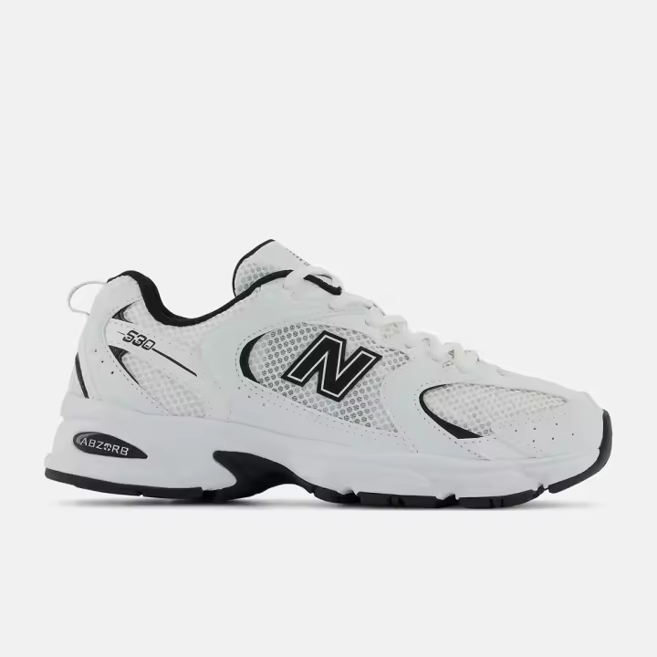 Zapatillas New Balance 530 Blanco-Negro White con black - 1