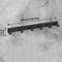 Ganchos De Pared Montados En Aluminio Negro Moderno HelloYoung Para Toallas Ropa Y Abrigos Perfectos Para El Baño Accesorio De Pared Metálico - details 6