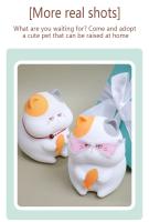 Lámpara Nocturna De Gato Glotón Recargable En Silicona Luz Táctil De Animal Decoración De Escritorio Y Cama Forma De Gato Y Peces - details 9