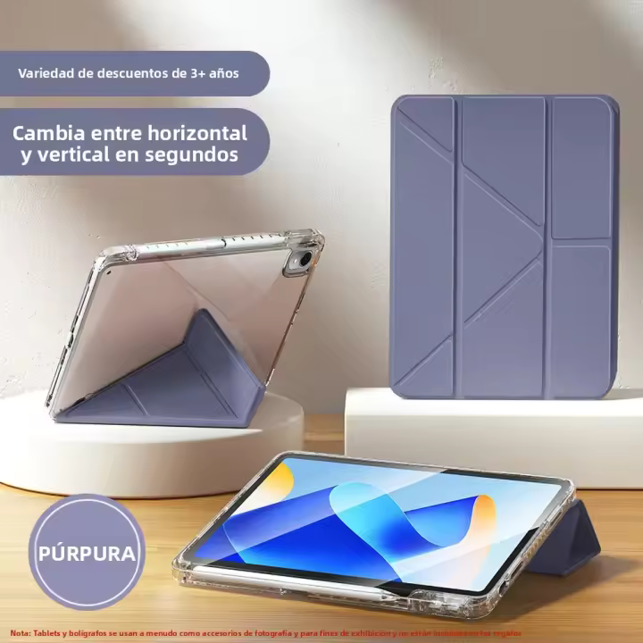 Funda Plegable De Acrílico Transparente Para Tableta Samsung Tab A11 A9 8.7 Pulgadas A11 plus 2025 A8 S10 FE 10.9 S9 FE S7 S8 plus S6 Lite Protección Antichoque Anti-polvo - 1
