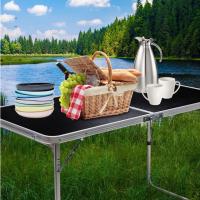 STARLEY-Mesa de campamento plegable Aluminio,mesa de campamento portátil altura ajustable para picnic, barbacoa, fiesta, playa,120 x 60 cm,Color Blanco,Negro - details 4