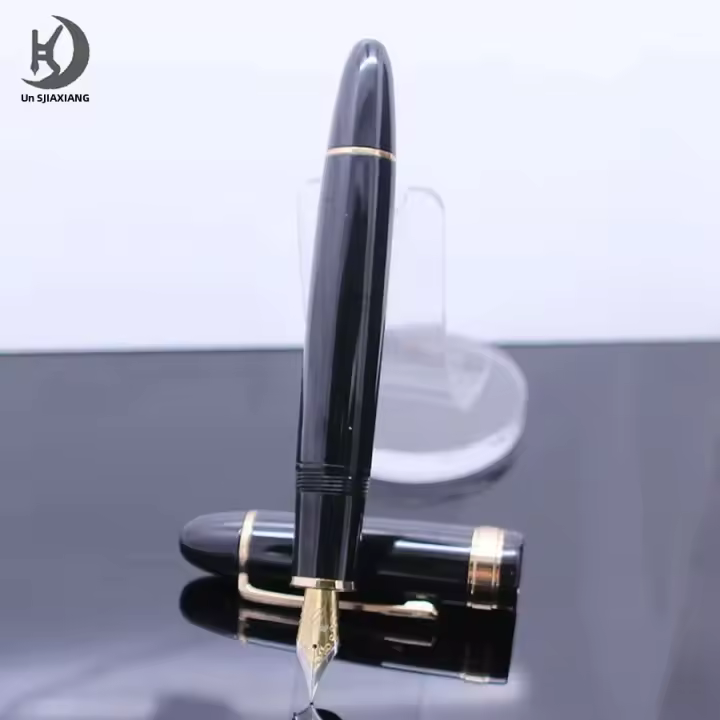 Bolígrafo De Tinta JD-149 En Negro Con Acabado Dorado, Punta Fina Para Hombres Y Mujeres Regalo Profesional Graduación - 1