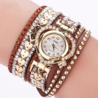 Reloj De Mujer De Lujo Retro Con Diamantes Y Correa Larga De Piel Corazón De Melocotón Reloj De Cuarzo Con Dial De Vidrio Resistente Al Agua - details 4