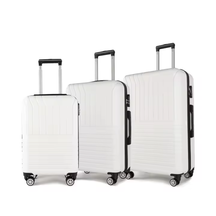 S7 STAR Juego de viajes 3 Maletas Tamaños 20", 24" y 28" Carcasa Ligera de ABS, Cerradura Numérica, 4 Ruedas Giratorias 360°, Asa Telescópica de Aluminio Juego de Maletas Set Trolley Maleta Cabina - 1