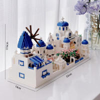 Conjunto De Bloques De Construcción Santorini 4310 Piezas Modelo De Arquitectura Marítima Y De Amor Juguete De Montaje Para Adultos Y Niños Regalo De Cumpleaños - details 5