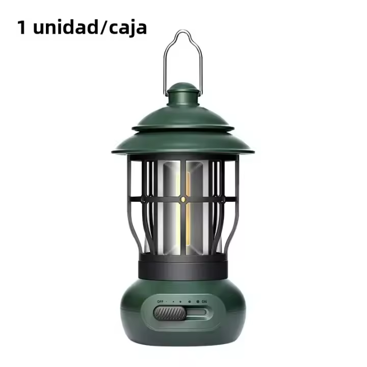 Lámpara De Camping Retro Impermeable Y Dimmerable Luz De Emergencia Para Colgar En La Tienda De Campaña Luz Portátil Recargable - 1