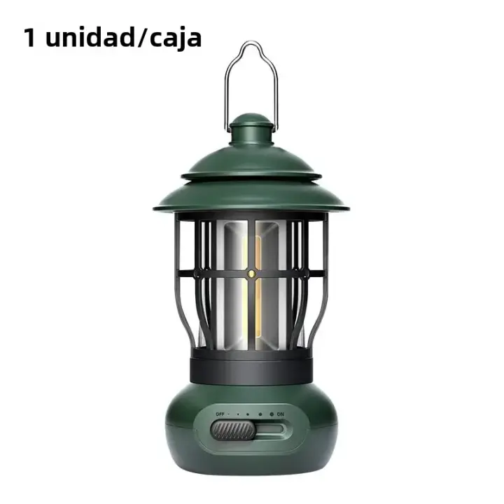Lámpara De Camping Retro Impermeable Y Dimmerable Luz De Emergencia Para Colgar En La Tienda De Campaña Luz Portátil Recargable - 1