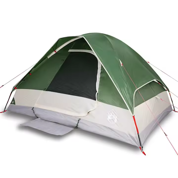 vidaXL Tienda de campaña familiar iglú 6 personas impermeable verde - 1