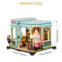 Kit De Casa Miniatura DIY Con Luz LED Y Muebles Modelo De Tienda De Costura En Miniatura Kit De Construcción De Madera - details 5