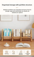 Estante De Libros Ajustable De Bambú Para Escritorio Almacenamiento Estable Para Libros/CD/Mariposas Estilo Moderno - details 5