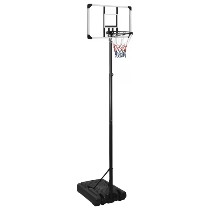 vidaXL Canasta de baloncesto policarbonato transparente 280-350 cm - 1