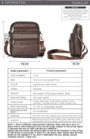 Bolso Bandolera Hombre De Cuero Genuino Nueva Vertical Multifuncional Bolso De Hombro Estilo Casual Viaje Mensajero - details 0