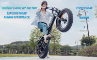 Ridstar H20 Pro Bicicleta eléctrica, motor de 1000W*2, batería de 48V 23AH, neumáticos gruesos de 20*4 pulgadas, velocidad máxima de 49km/h, alcance de 112km, freno de disco hidráulico, amortiguador delantero y trasero, Shimano de 7 velocidades - details 0