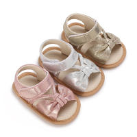 Zapatillas De Verano Para Bebé Niña Con Lazo Antideslizante Suaves Y Cómodas Suela De Goma Zapatos De Primera Caminata Para Princesa - details 1