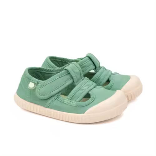 Sandalias lona barefoot  wide IGOR BERRI BRF en azul, rosa, blanco y verde. - 1