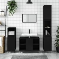 vidaXL Armario de baño madera contrachapada 30x30x100 cm en color Roble Sonoma/Madera antigua/Roble artisan y más | almacenamiento funcional diseño moderno para baño dormitorio sala - details 7