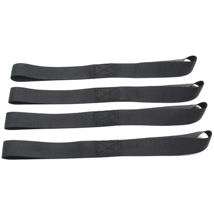 Cinturones De Tensión Suaves De Nylon 1/4Pcs Para Remolques Y Carga De ATV UTV Motocicleta Ratcheting Con Anillas Lazo Mínimo Peso 600LBS - 1