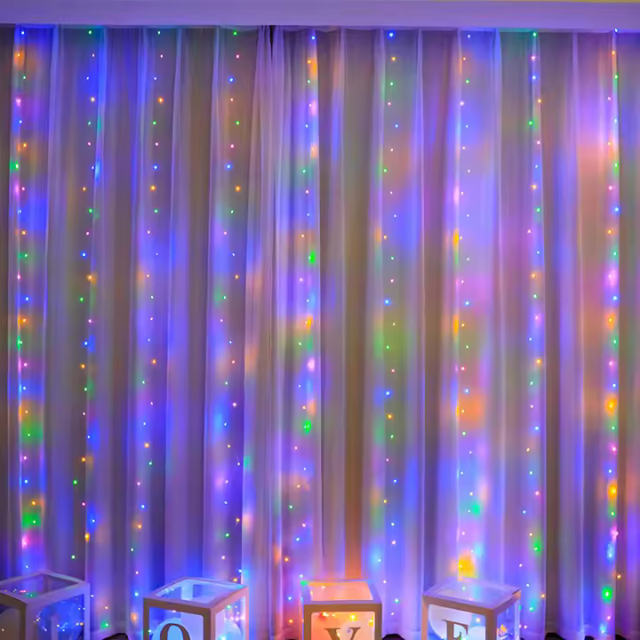 Guirnalda De Navidad Con Luces De Cuerda Para Dormitorio Y Cortinas Control Remoto USB Decoración De Hogar Para Año Nuevo 2025 Regalos De Navidad Árbol De Navidad - 1