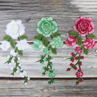 1PC Parche Bordado De Floral Para Ropa Patch De Rosa Tamaño 30cm * 13.5cm Accesorios De Costura Hechos a Mano Y Ecológicos - details 19