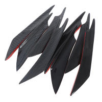 4PcsSpoiler De Fibra De Carbono Para Coche Difusor De Parachoques Fin De Aleta Canard Splitter Knife De Aire Material ABS - details 2