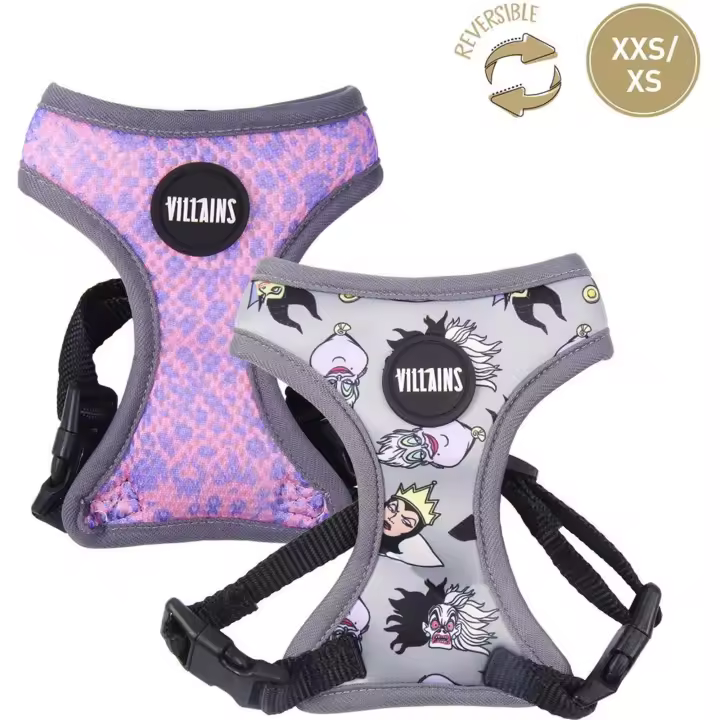CERDÁ LIFE'S LITTLE MOMENTS - Arnés Premium para Perros XXS/XS DISNEY VILLANAS GRAY - Arnés para Perros Diseño Único y Licencia Oficial - Arnés para Perro Comodidad Acolchada con Material Transpirable - Arnés Perro Ligero y Cómodo - 1