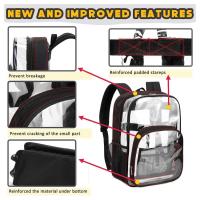 Mochila Transparente Impermeable De PVC Gran Capacidad Para Estudiantes Escuela - details 16