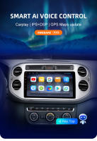 AWESAFE inalámbrico CarPlay Android Auto Radio para VW Volkswagen Tiguan 2006 2007 2008 2009 2010 2011 2012 2013 2014 2015 2016 coche reproductor multimedia GPS 2 din autoradio volante controles RDS Bluetooth - details 3