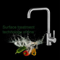 Grifo De Cocina De Acero Inoxidable 304 Mezclador De Agua Caliente Y Fría Con Manijera Suelta Montado En La Plataforma - details 3