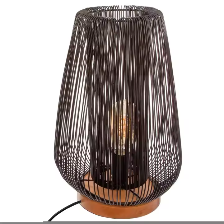 Atmosphera Lámpara de Alambre Metálico Negro Noda - Diseño Moderno para Decoración de Interiores - 1