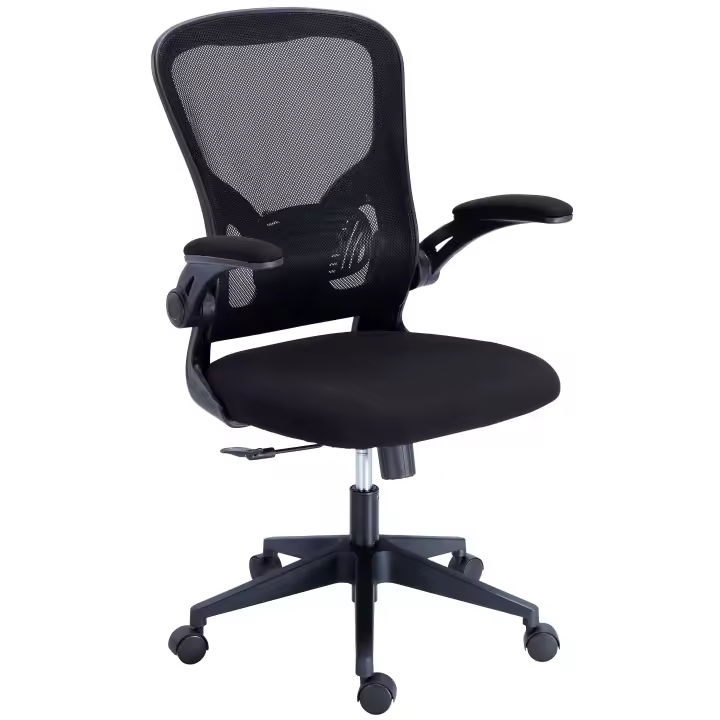 Silla Oficina Estudio Lexi Giratoria en Color Negro o Gris/Blanco con Ruedas, Traspirable, Regulable y con Reposabrazos 66x108x64 cm - 1