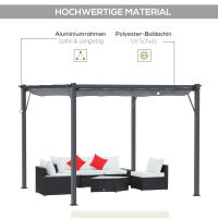 Gazebo gazebo para terraza con Techo corregizo, Jardín, aluminio, gris Marengo + gris oscuro, 3x3x2,23 M - details 2