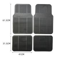 HOGUITA-Juego de 4 Alfombras de Goma Ligera para Coche,Alfombrillas Universales para Coche,Antideslizantes,Alfombras Delanteras y Traseras,Color Negro - details 1