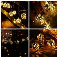 Luces De Cadena Solar De Bollos Marruecos 5-12m 100/50 LED Impermeables Para Decoración De Jardín Fiesta Hogar Luz De Globos De Luces Faeiras - details 6
