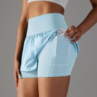 Shorts Deportivos De Mujer Para Gimnasio Y Tenis Con Bolsillos Pantalones Elásticos De Yoga Y Golf Entrenamiento Correr - details 56