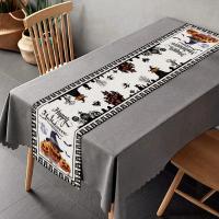 Mantelos De Lino Tejidos Con Estampado De Rosas Y Calaveras Para Decoración De Fiesta Del Día De Muertos Y Halloween Mantel Lavable Para Comedor De Casa Y Cocina - details 17
