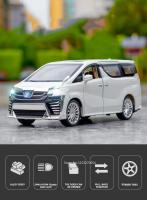 Miniatura De Coche Diecast Vellfire MPV Escala 1:24 Con Ruedas De Goma Puertas Abiertas Función Retroceso Luz Y Sonido Regalo Para Niños - details 0