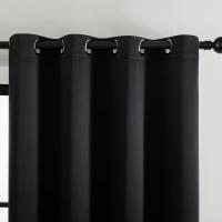 Cortina De Negocios 1Pc Color Sólido Negro Bloqueo De Luz Para Dormitorio Cocina Sala De Estar Decoración De Habitaciones - details 21