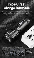 Linterna LED Multifuncional COB Con Iluminación Lateral Para Camping Recargable Por USB Pantalla Inteligente Y Luz De Emergencia - details 8
