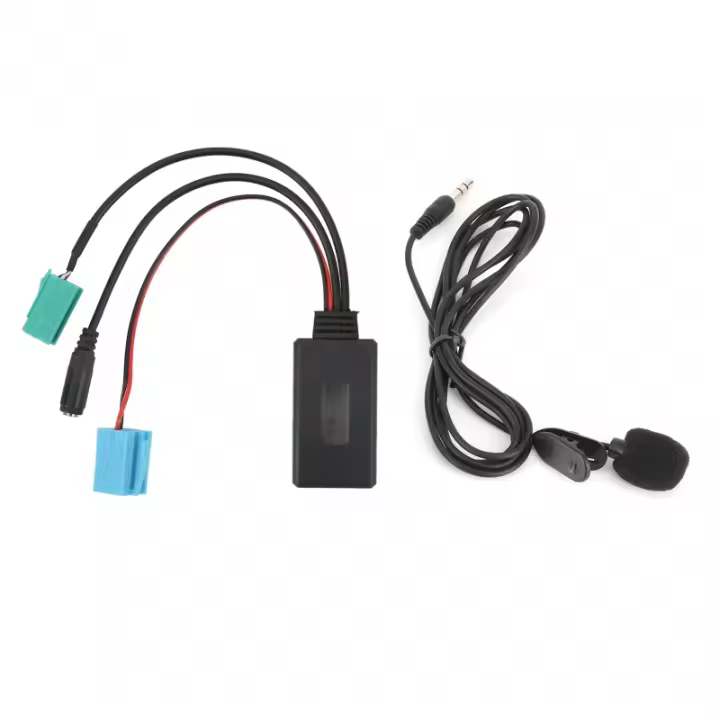 Cable De Audio Bluetooth 6Pin Adaptador AUX-IN Para Coche Con Micrófono Compatible Con Clio/Espace/Megane Accesorio De Automóvil - 1