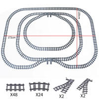 Bloques De Construcción Creativos Para Niños Vías De Tren Flexibles Forked Rectas Curvas Cruzadas Switch De Alta Tecnología Juguetes Educativos Para Jóvenes Y Adultos - details 1