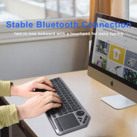 Teclado Inalámbrico Bluetooth 2.4G Con Touchpad Y Retroiluminación De 7 Colores Para Smart TV iOS iPhone/IPad Teclado Recargable De 78 Teclas Estilo Ergonómico Multifuncional - details 7