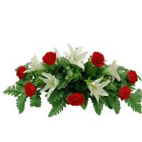 CENTRO DE FLORES ARTIFICIALES APTO PARA EXTERIOR. IDEAL PARA CEMENTERIO TODOS LOS SANTOS. MEDIDAS 70*35* 20 - details 3