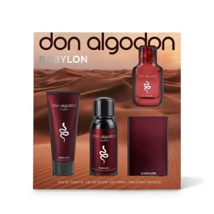 Don Algodon Masculino Babylon Colonia +Desodorante +Gel + Tarjetero - 1