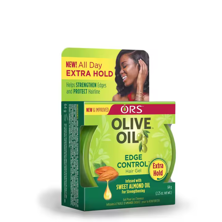 Bellas Extensiones- ORS Olive oil edge control.  Estimulador orgánico de raíz, gel de control de borde del aceite de oliva, 2.25 onzas.  Fórmula sin alcohol - 1
