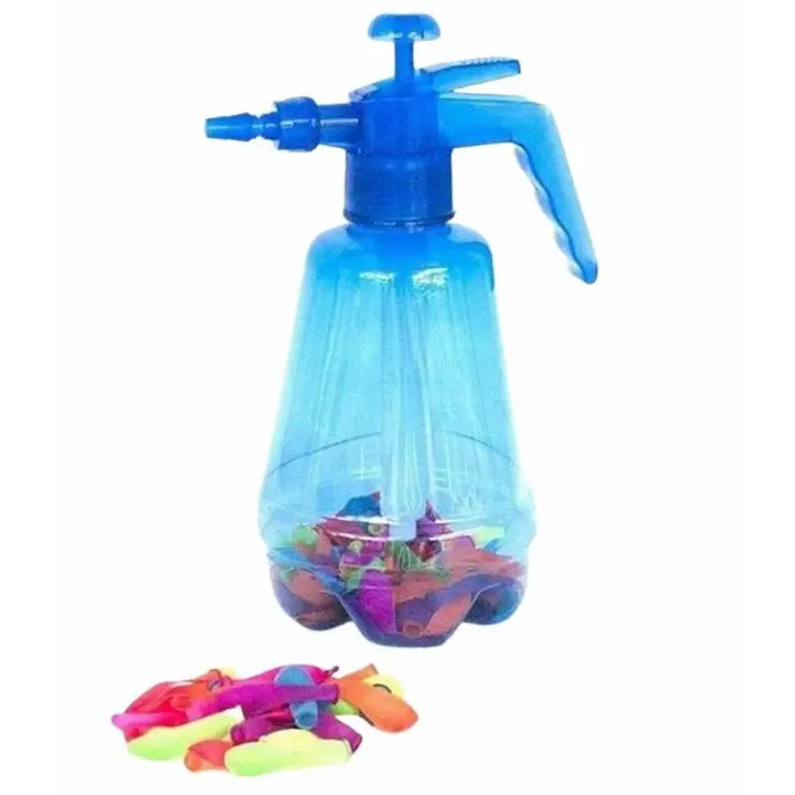 Botella Hinchable con Hinchador para 100 Globos de Agua en 2 Colores - 1