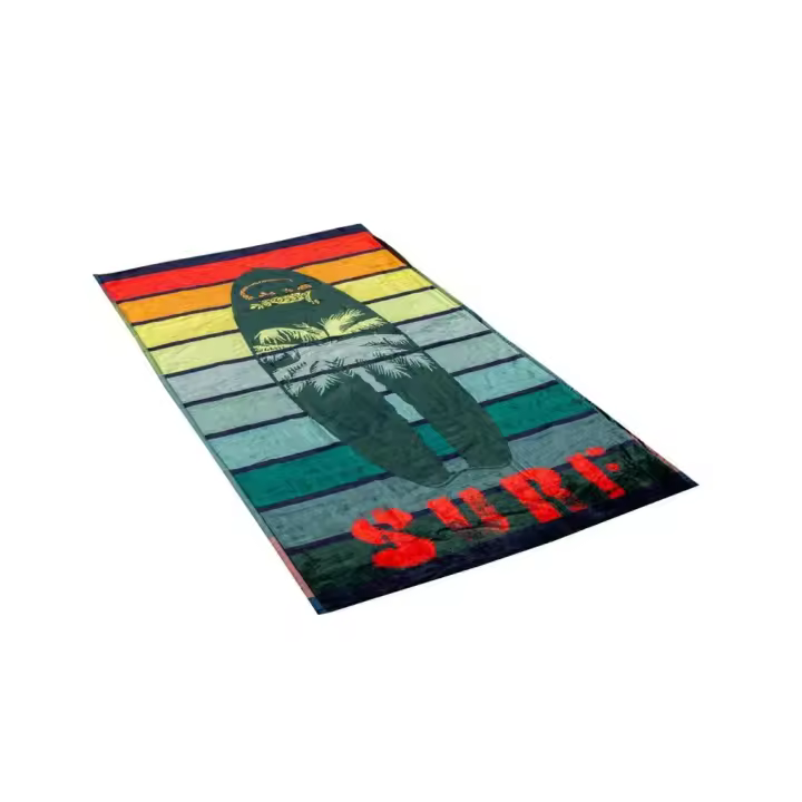 Toalla Velours Jacquard Surf 06526, 100% Algodón, Multicolor, Sun&Surf, 90x170 cm - 1