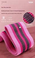 3Pcs Bandas De Resistencia De Tela Para Caderas Y Glúteos Ejercicio De Squat Y Estiramiento De Círculo Aparato De Gimnasio Y Yoga Para Fortalecimiento De Piernas Y Cintura - details 11