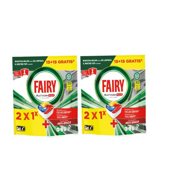 Lavavajillas Platinum Plus Fairy 15+15U - Producto de Varios en capsulas para Lavavajillas - 1