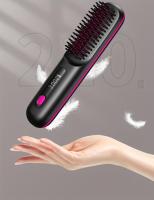 Planchas del pelo，Peine de pelo recto portátil e inalámbrico, calentamiento rápido, diseño anti-calor de temperatura constante, tecnología de iones negativos, pantalla digital inteligente, carga USB, delicado y ligero - details 10