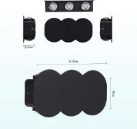 Moderno aplique de pared interior LED de 6W, luz rectangular de pared hasta el punto, lámpara de pared de aluminio 6000K luz blanca fría para sala de estar dormitorio escalera pasillo, negro [clase energética A ++] - details 0